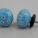 Turquose Yellow Flower Knob (1)
